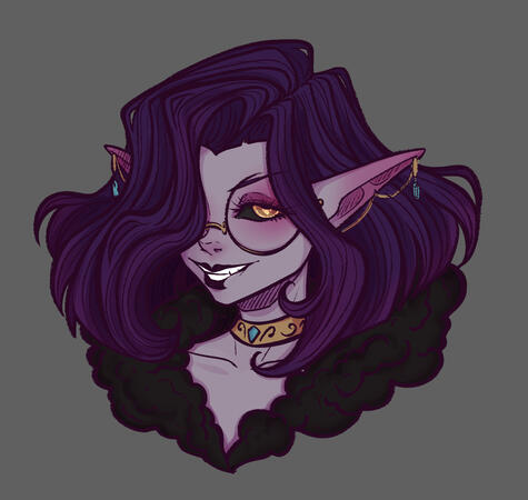 COLORED PORTRAIT OF DAFNE